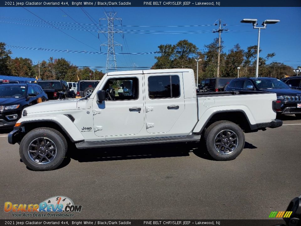 2021 Jeep Gladiator Overland 4x4 Bright White / Black/Dark Saddle Photo #4