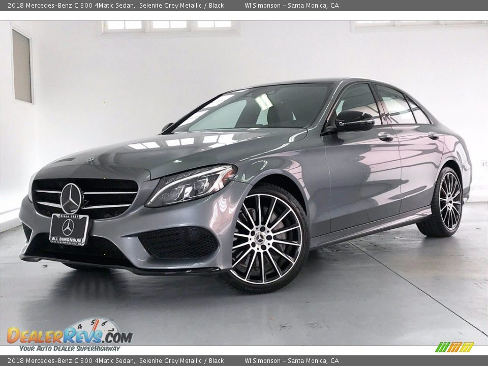 2018 Mercedes-Benz C 300 4Matic Sedan Selenite Grey Metallic / Black Photo #12