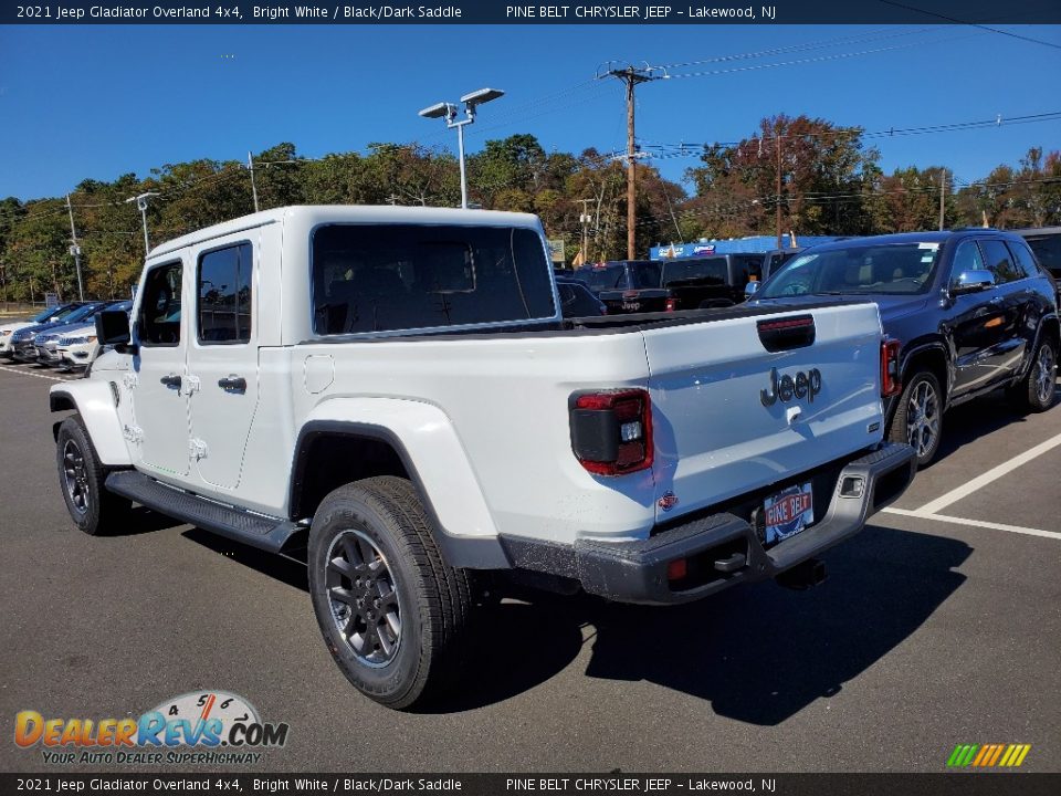 2021 Jeep Gladiator Overland 4x4 Bright White / Black/Dark Saddle Photo #6