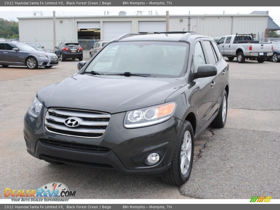 2012 Hyundai Santa Fe Limited V6 Black Forest Green / Beige Photo #1