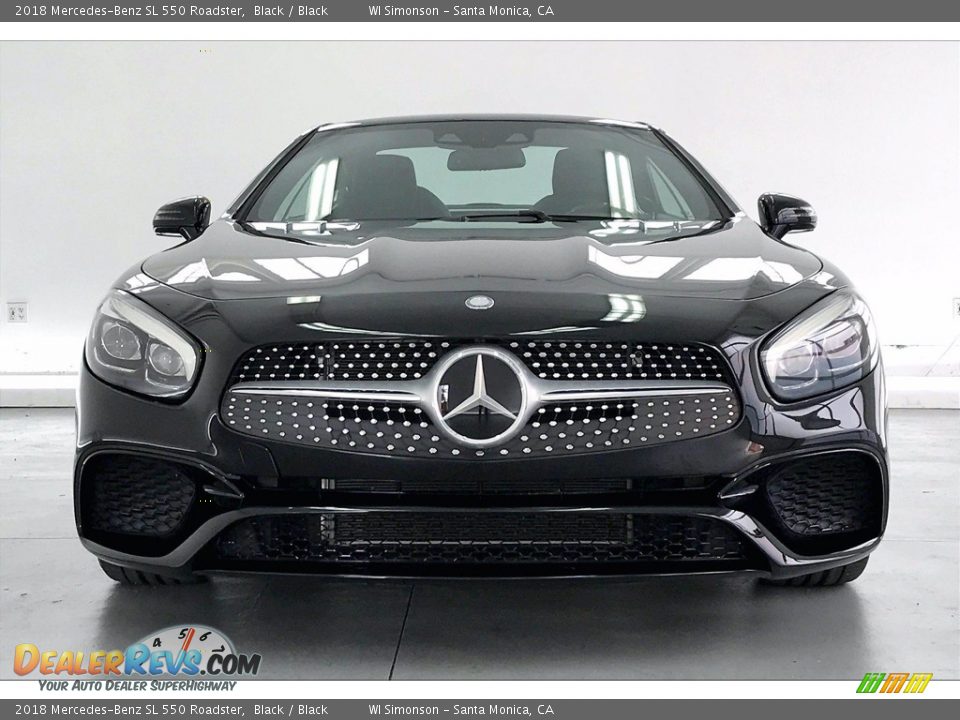 2018 Mercedes-Benz SL 550 Roadster Black / Black Photo #2