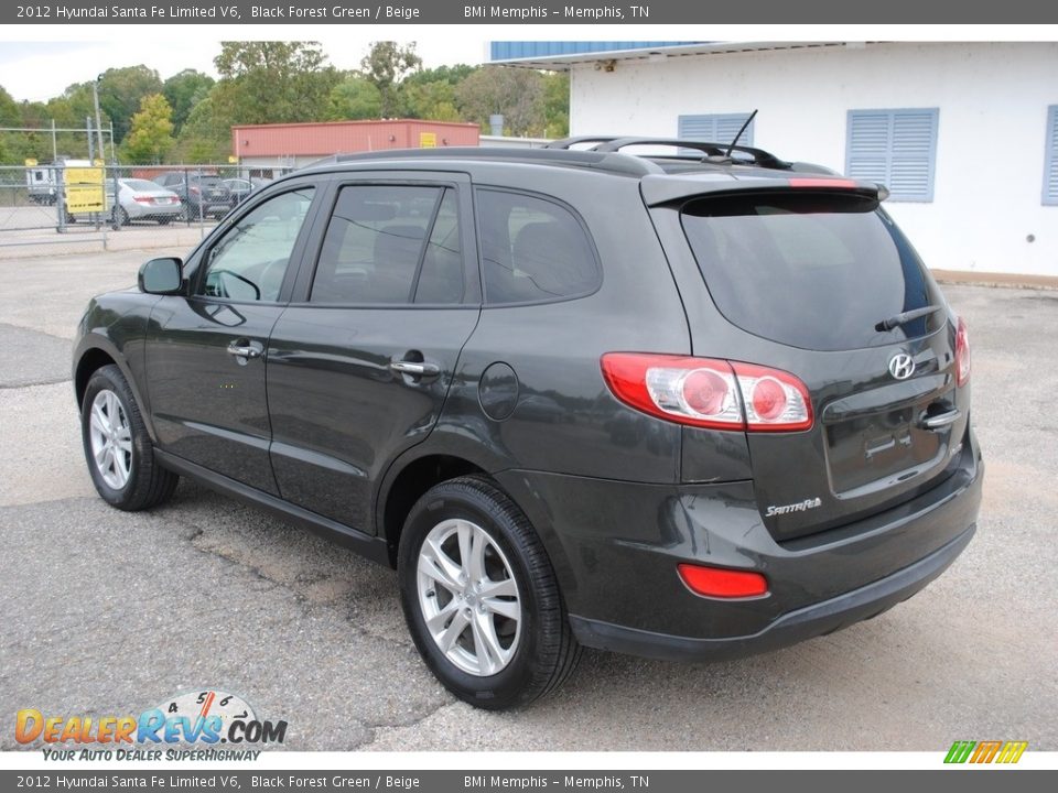 2012 Hyundai Santa Fe Limited V6 Black Forest Green / Beige Photo #3