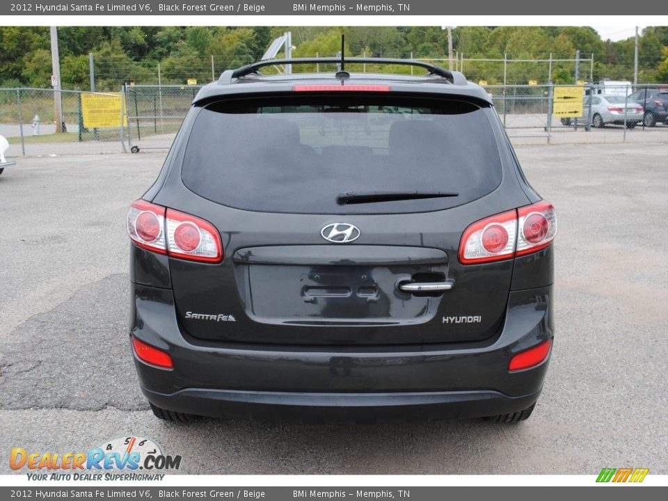 2012 Hyundai Santa Fe Limited V6 Black Forest Green / Beige Photo #4