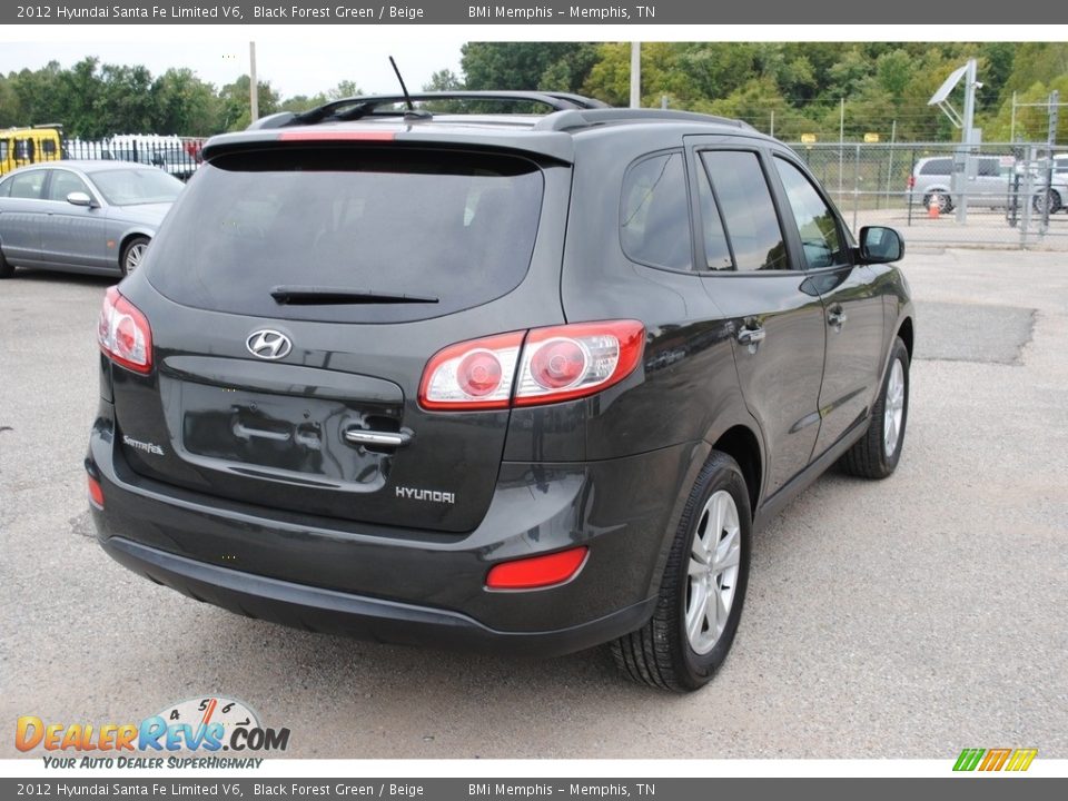 2012 Hyundai Santa Fe Limited V6 Black Forest Green / Beige Photo #5