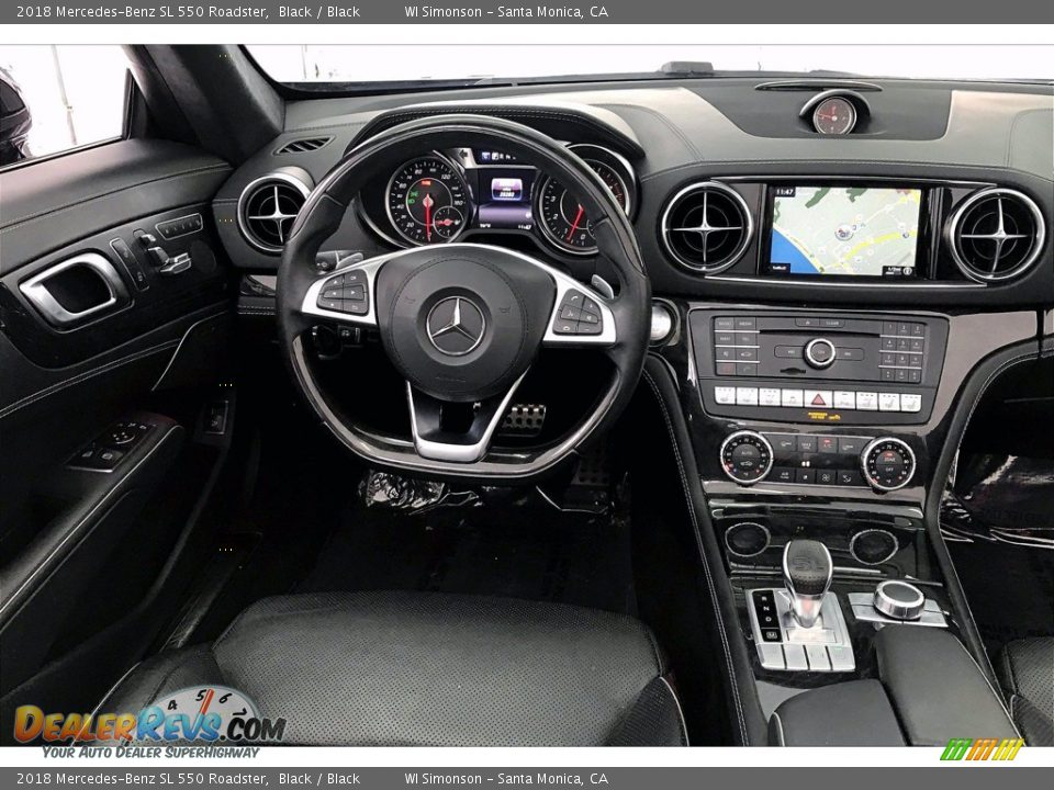 2018 Mercedes-Benz SL 550 Roadster Black / Black Photo #4