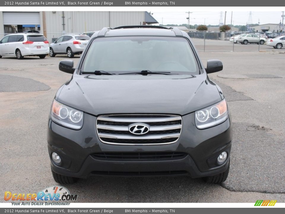 2012 Hyundai Santa Fe Limited V6 Black Forest Green / Beige Photo #8