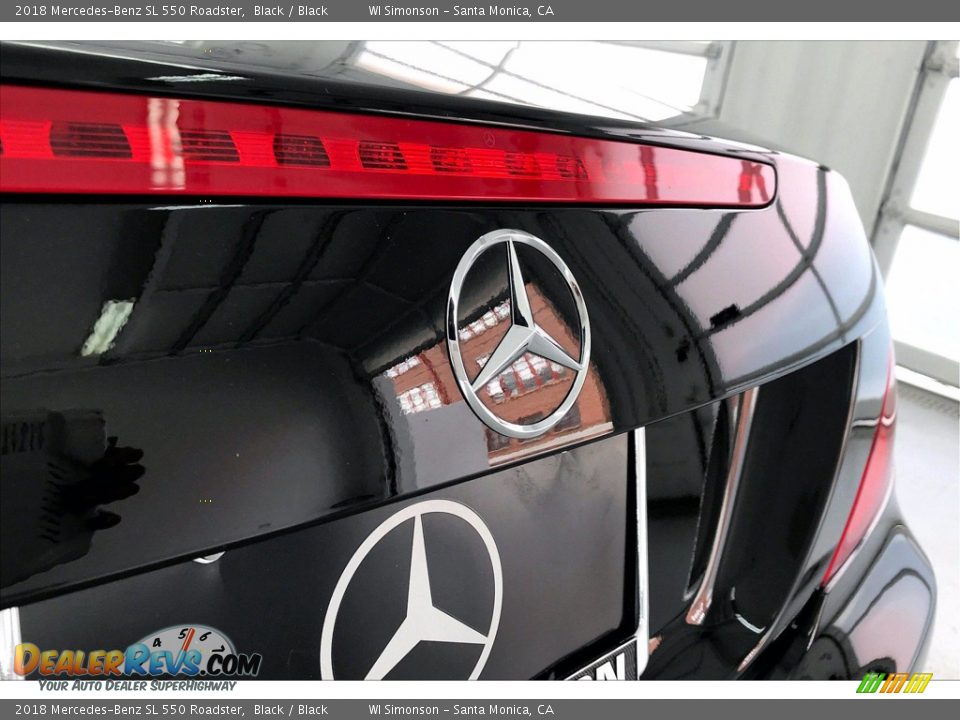 2018 Mercedes-Benz SL 550 Roadster Black / Black Photo #7