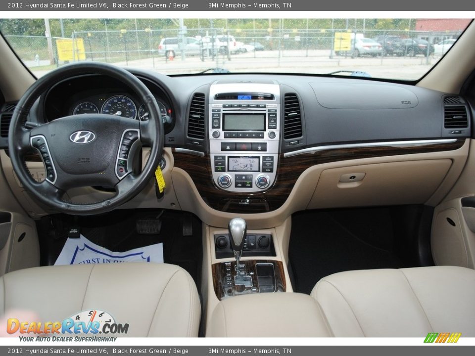 2012 Hyundai Santa Fe Limited V6 Black Forest Green / Beige Photo #9