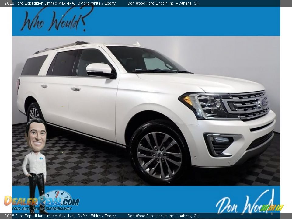 2018 Ford Expedition Limited Max 4x4 Oxford White / Ebony Photo #1