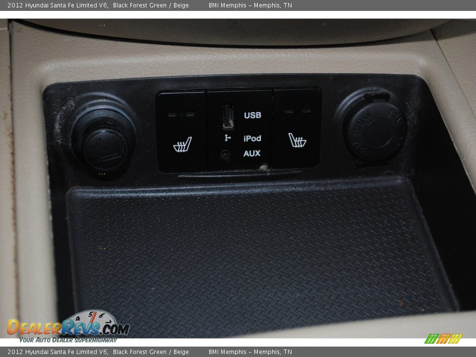 2012 Hyundai Santa Fe Limited V6 Black Forest Green / Beige Photo #17