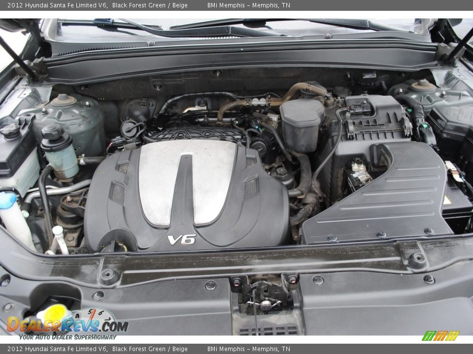 2012 Hyundai Santa Fe Limited V6 Black Forest Green / Beige Photo #27