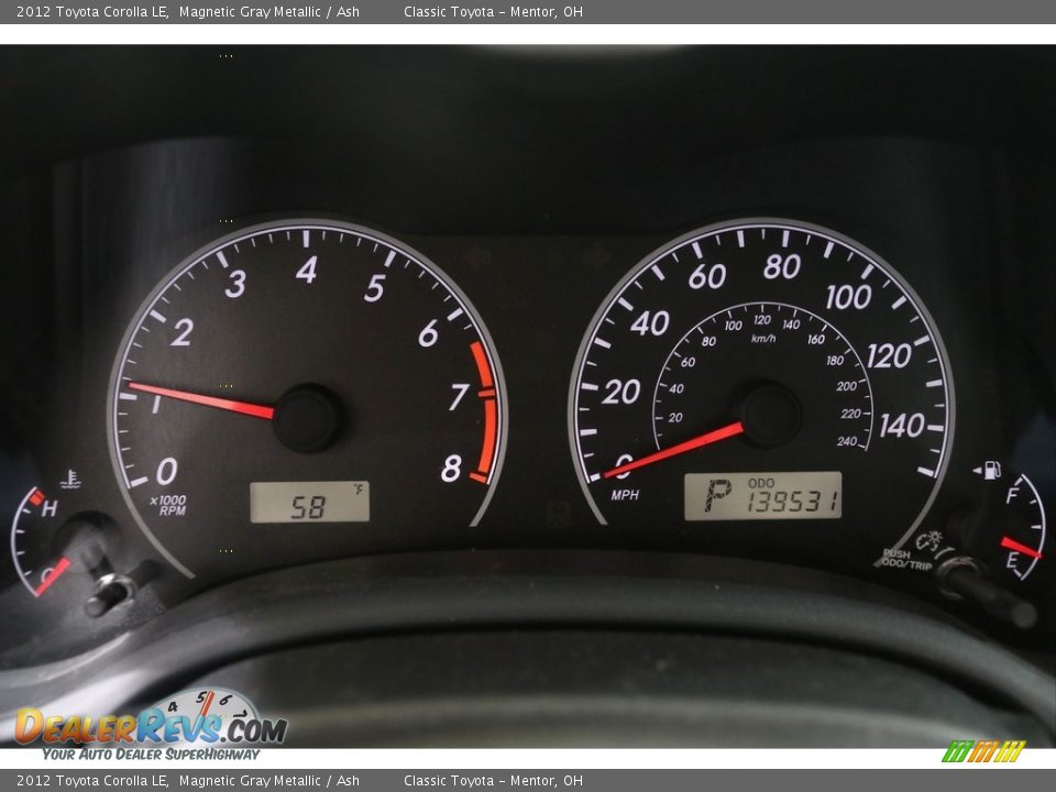 2012 Toyota Corolla LE Magnetic Gray Metallic / Ash Photo #7