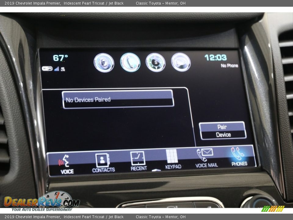 2019 Chevrolet Impala Premier Iridescent Pearl Tricoat / Jet Black Photo #11