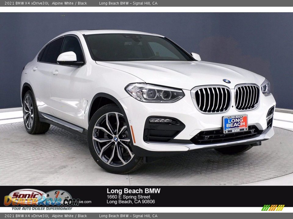 2021 BMW X4 xDrive30i Alpine White / Black Photo #1