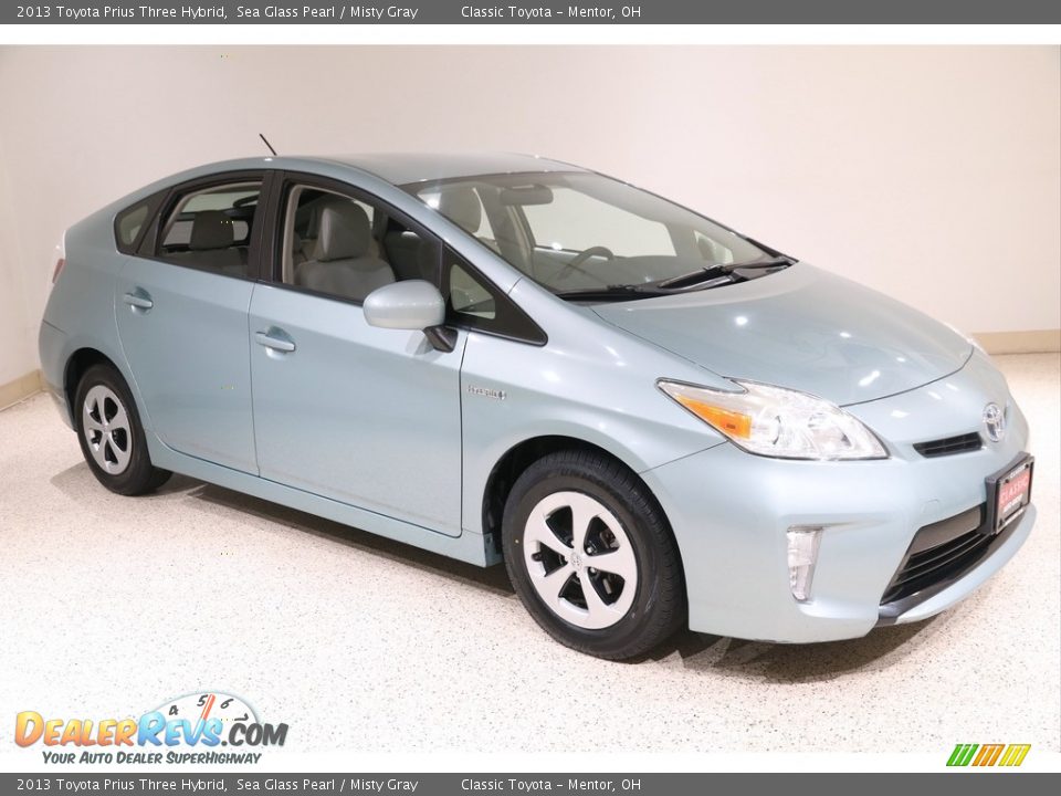 2013 Toyota Prius Three Hybrid Sea Glass Pearl / Misty Gray Photo #1