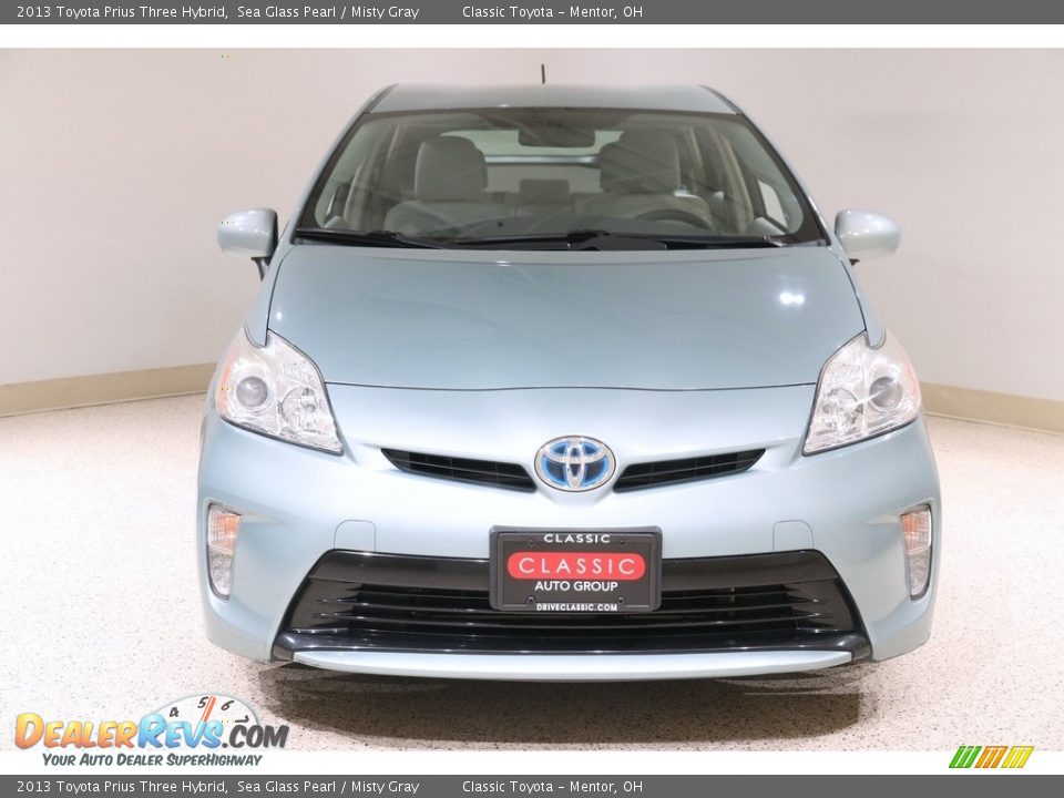 2013 Toyota Prius Three Hybrid Sea Glass Pearl / Misty Gray Photo #2