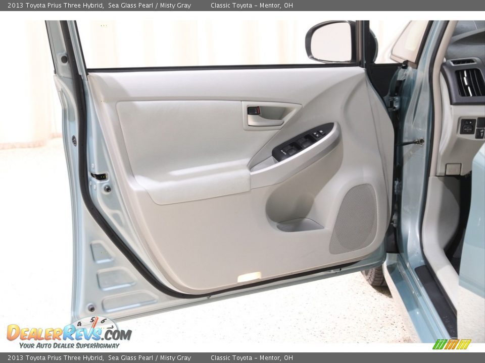 2013 Toyota Prius Three Hybrid Sea Glass Pearl / Misty Gray Photo #4
