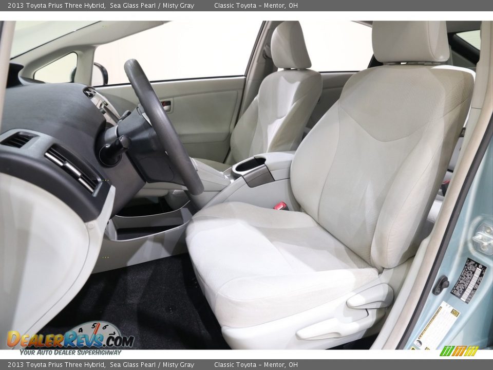 2013 Toyota Prius Three Hybrid Sea Glass Pearl / Misty Gray Photo #5