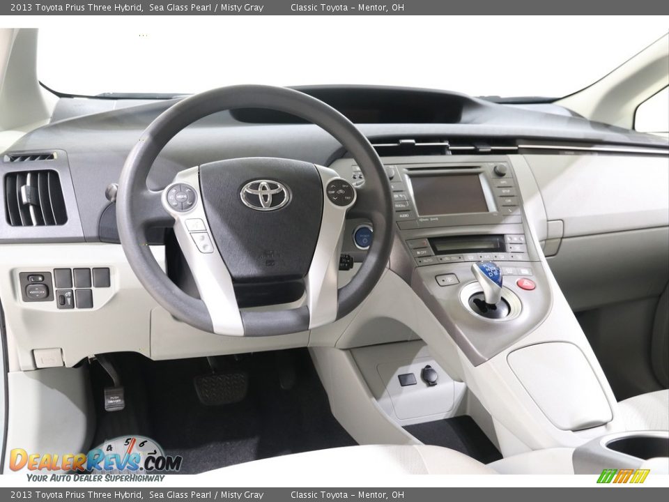 2013 Toyota Prius Three Hybrid Sea Glass Pearl / Misty Gray Photo #6