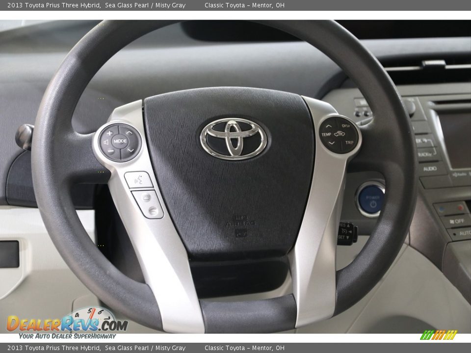 2013 Toyota Prius Three Hybrid Sea Glass Pearl / Misty Gray Photo #7