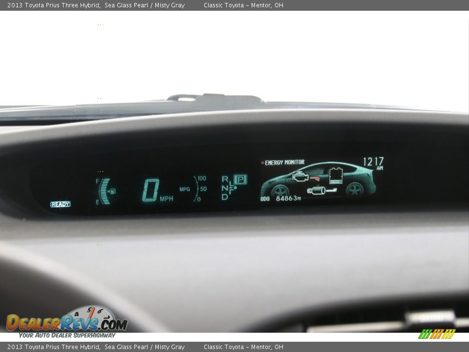 2013 Toyota Prius Three Hybrid Sea Glass Pearl / Misty Gray Photo #8