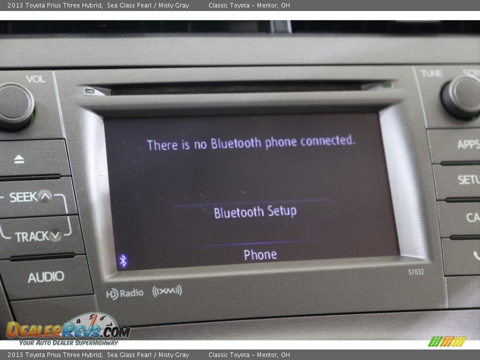 2013 Toyota Prius Three Hybrid Sea Glass Pearl / Misty Gray Photo #11