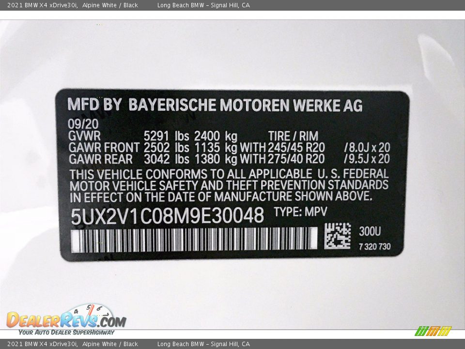 2021 BMW X4 xDrive30i Alpine White / Black Photo #18