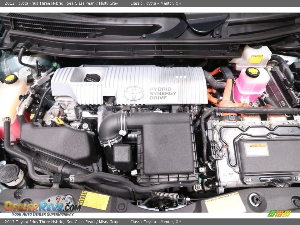 2013 Toyota Prius Three Hybrid Sea Glass Pearl / Misty Gray Photo #19