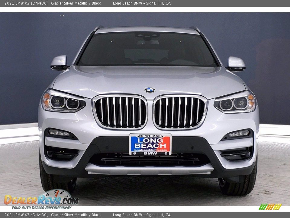 2021 BMW X3 sDrive30i Glacier Silver Metallic / Black Photo #2