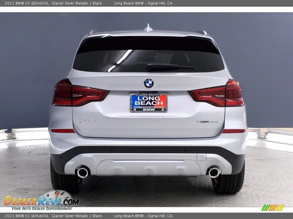 2021 BMW X3 sDrive30i Glacier Silver Metallic / Black Photo #4