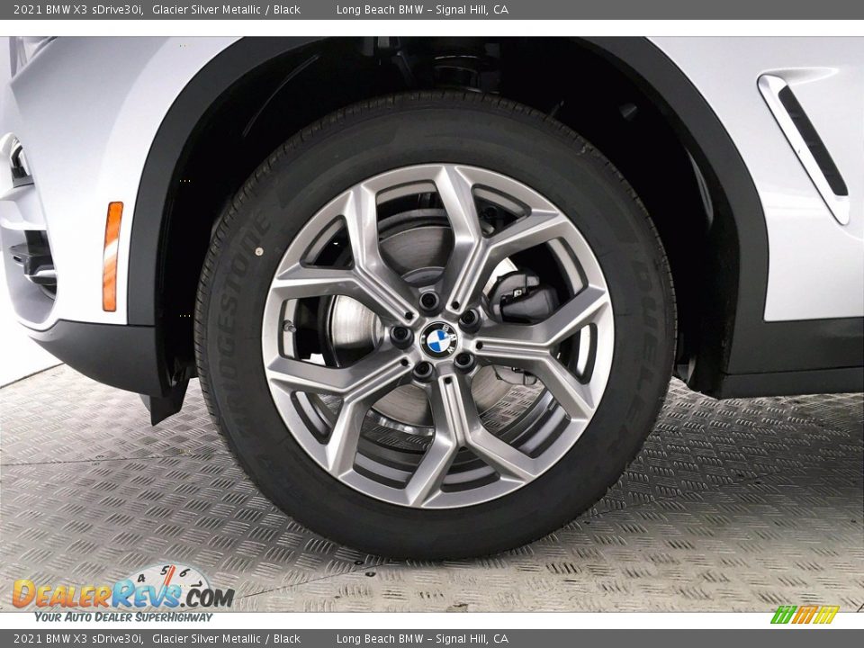 2021 BMW X3 sDrive30i Glacier Silver Metallic / Black Photo #12