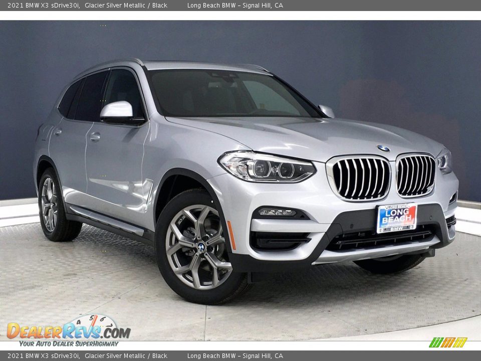 2021 BMW X3 sDrive30i Glacier Silver Metallic / Black Photo #19