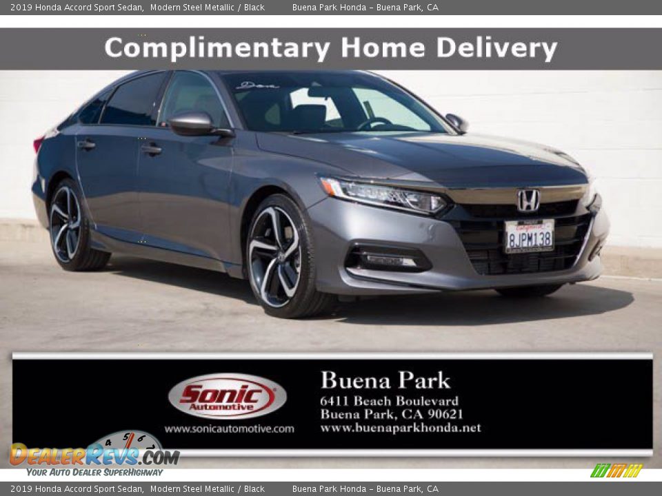 2019 Honda Accord Sport Sedan Modern Steel Metallic / Black Photo #1