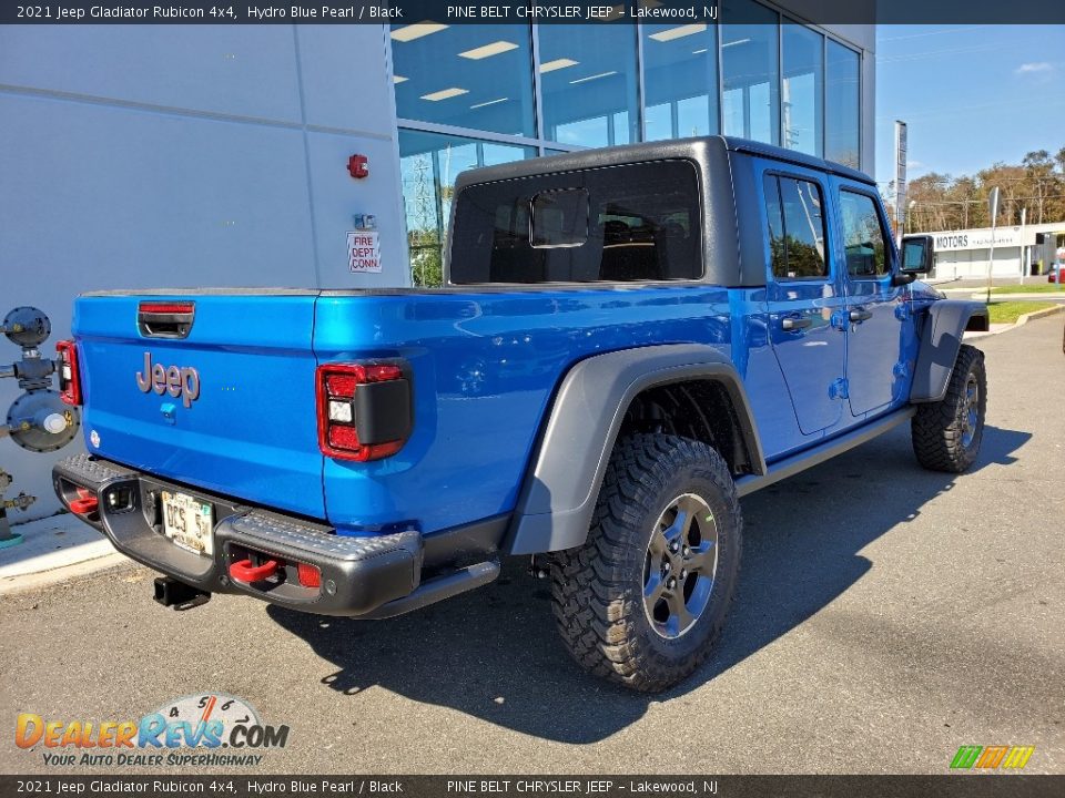 2021 Jeep Gladiator Rubicon 4x4 Hydro Blue Pearl / Black Photo #7