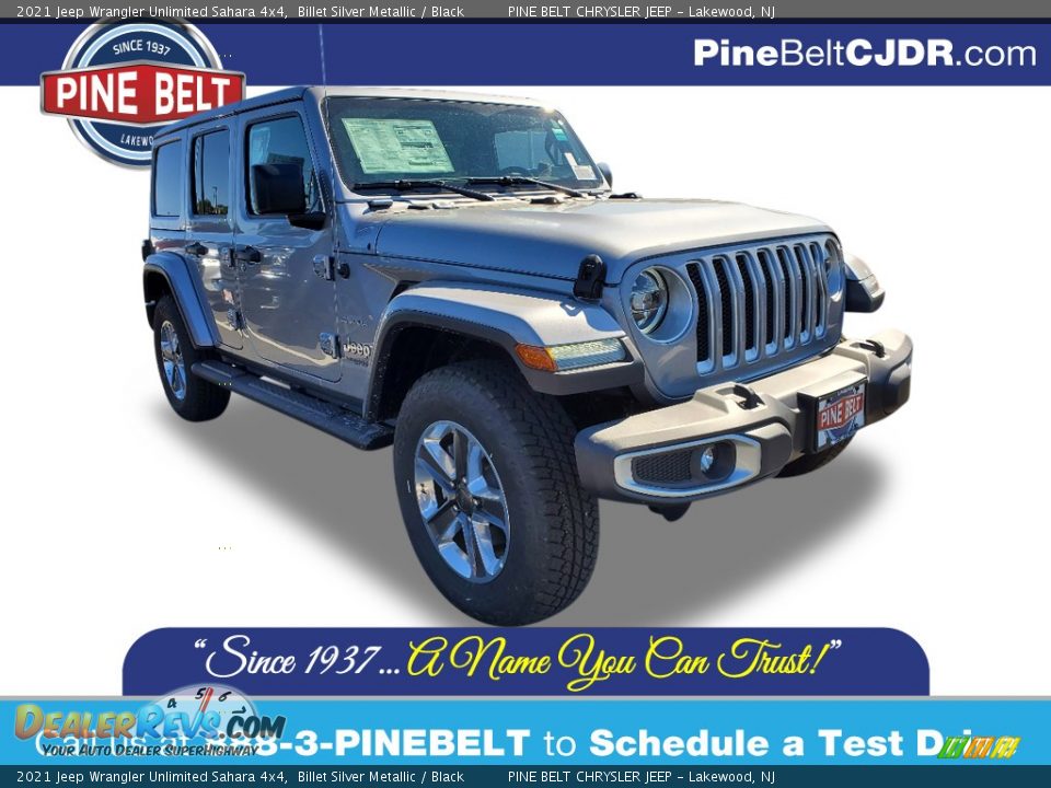 2021 Jeep Wrangler Unlimited Sahara 4x4 Billet Silver Metallic / Black Photo #1