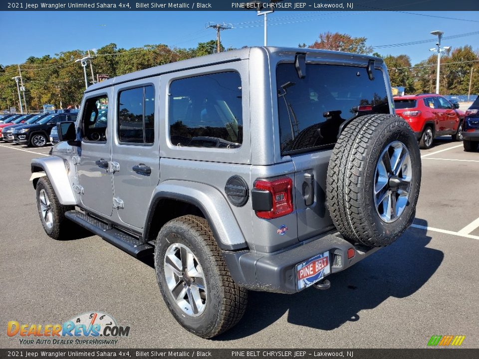 2021 Jeep Wrangler Unlimited Sahara 4x4 Billet Silver Metallic / Black Photo #6