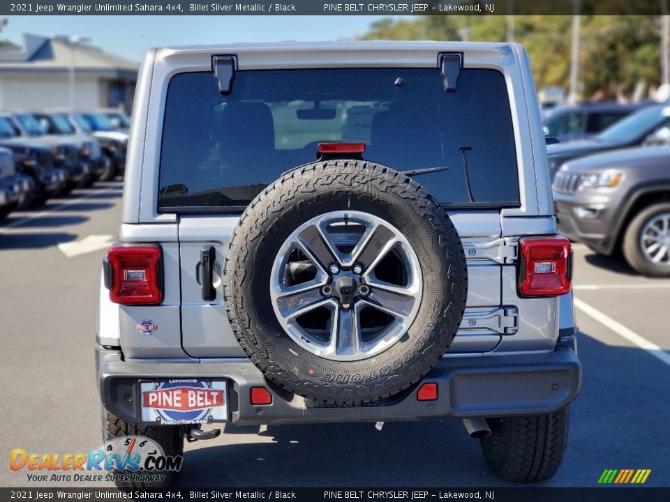 2021 Jeep Wrangler Unlimited Sahara 4x4 Billet Silver Metallic / Black Photo #7