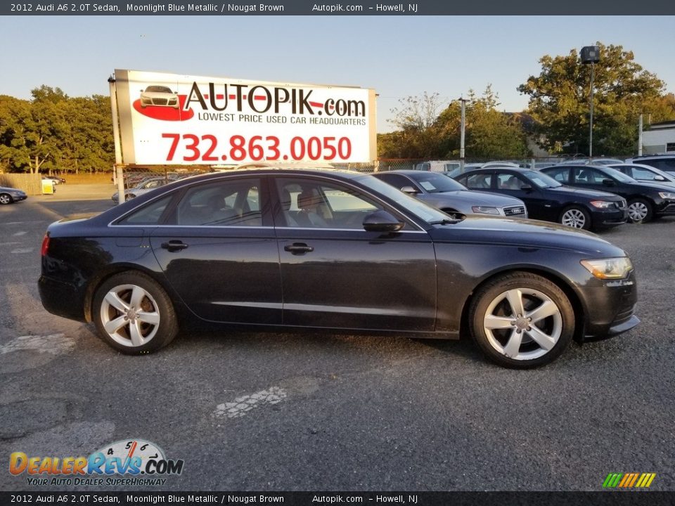 2012 Audi A6 2.0T Sedan Moonlight Blue Metallic / Nougat Brown Photo #2