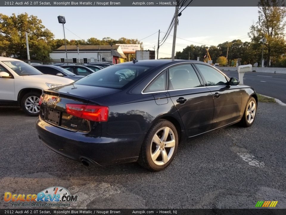 2012 Audi A6 2.0T Sedan Moonlight Blue Metallic / Nougat Brown Photo #3