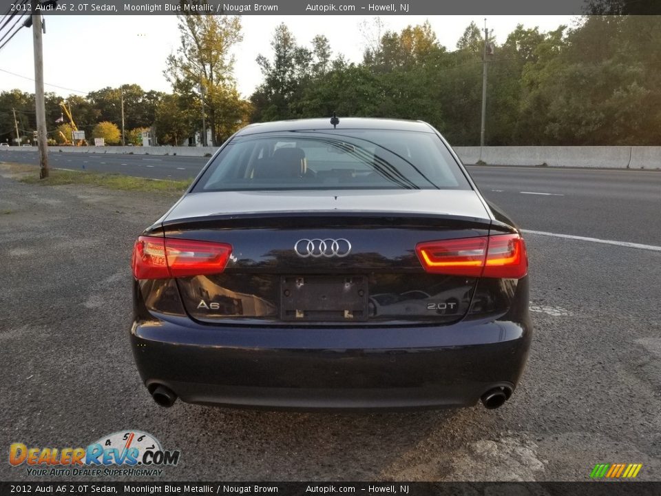 2012 Audi A6 2.0T Sedan Moonlight Blue Metallic / Nougat Brown Photo #4