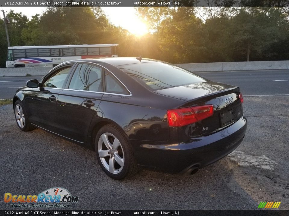 2012 Audi A6 2.0T Sedan Moonlight Blue Metallic / Nougat Brown Photo #5