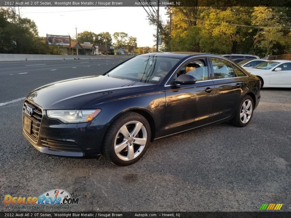 2012 Audi A6 2.0T Sedan Moonlight Blue Metallic / Nougat Brown Photo #6