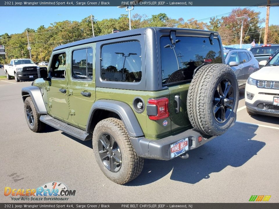 2021 Jeep Wrangler Unlimited Sport 4x4 Sarge Green / Black Photo #6