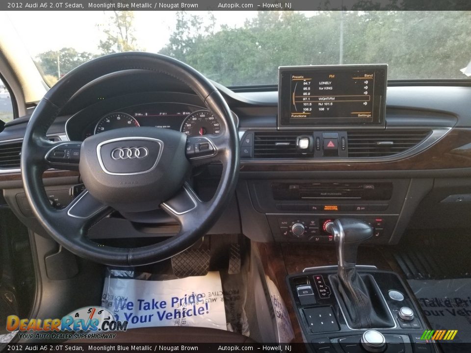 2012 Audi A6 2.0T Sedan Moonlight Blue Metallic / Nougat Brown Photo #11