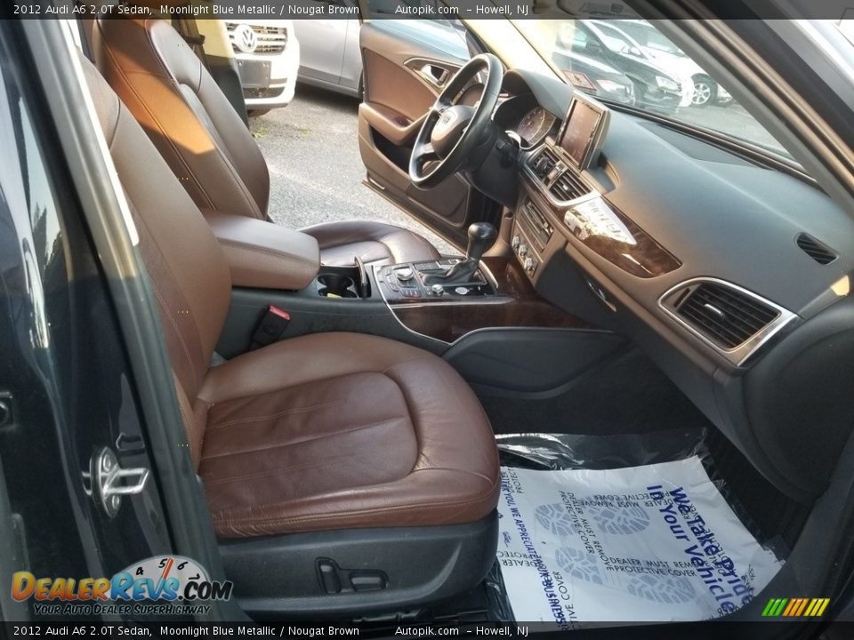 2012 Audi A6 2.0T Sedan Moonlight Blue Metallic / Nougat Brown Photo #20