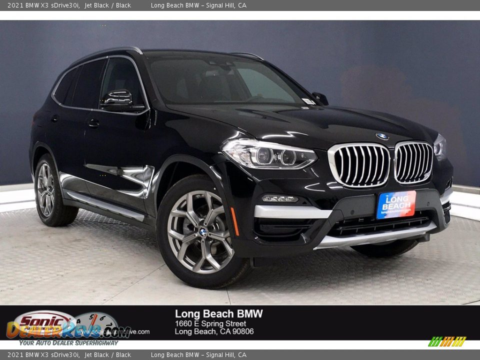 2021 BMW X3 sDrive30i Jet Black / Black Photo #1