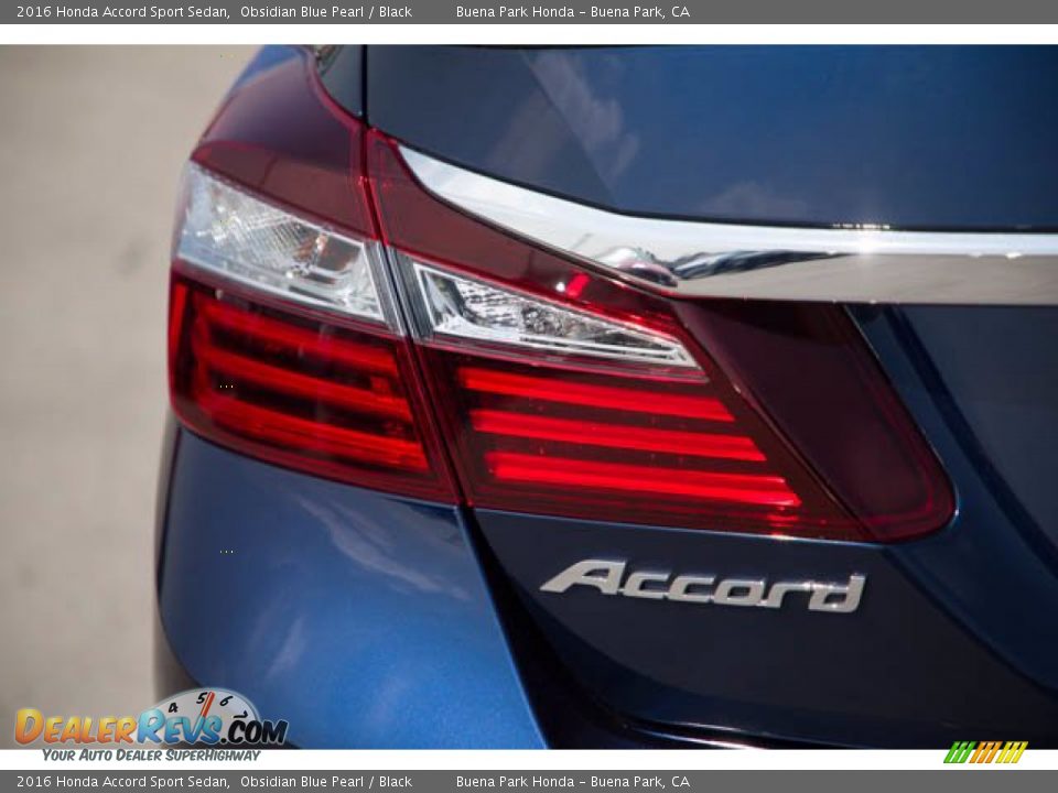 2016 Honda Accord Sport Sedan Obsidian Blue Pearl / Black Photo #10