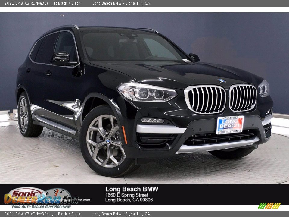 2021 BMW X3 xDrive30e Jet Black / Black Photo #1