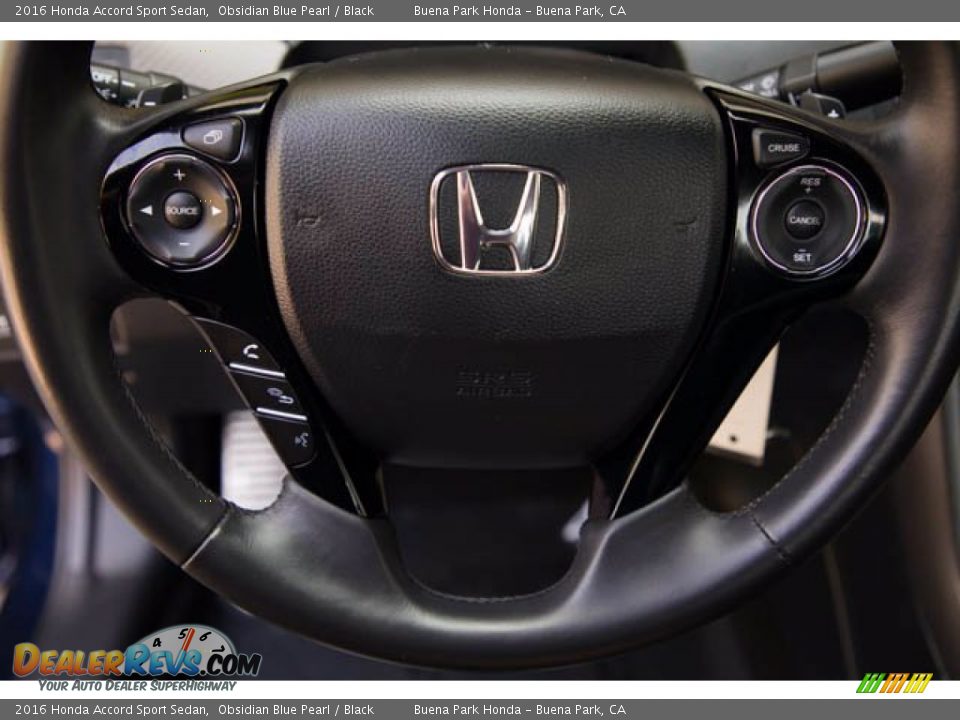 2016 Honda Accord Sport Sedan Obsidian Blue Pearl / Black Photo #13