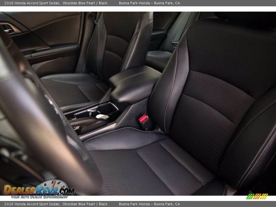 2016 Honda Accord Sport Sedan Obsidian Blue Pearl / Black Photo #15